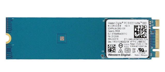 Dysk SSD NVMe / Western Digital SN520 / 256 GB / M.2 PCIe 3.0