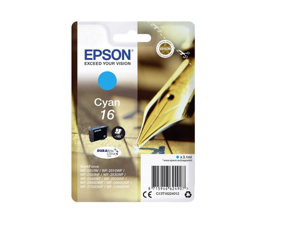 Oryginalny Tusz T1622 do Epson 3.1 ml Cyan 