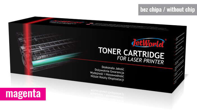 Zamiennik HP 415A W2033A 2.1k Magenta bez chipu toner marki JetWorld do HP M454 M455 M479 M480