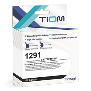 Zamiennik Epson 1291 | C13T12914012 | 440 str | black tusz marki Tiom do Epson BX305 BX320 BX525 BX535 BX625 BX635 BX925 BX935 SX230 SX235 SX420 SX435 SX440 SX620 WF3010 WF3520 WF3530 WF7015 WF7515 WF7525