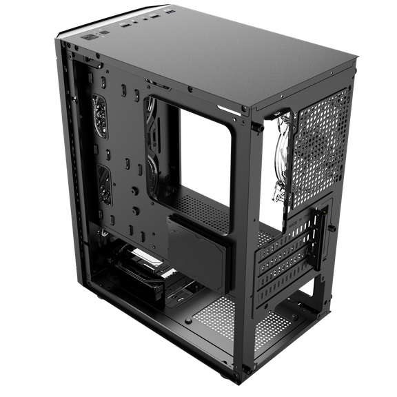 Nowy gamingowy Logic Aramis czarny ARGB MINI AMD Ryzen 5 4500 3,6 GHz / 32 GB / 960 SSD / Win 11 + Nvidia RTX 4060Ti [8GB]