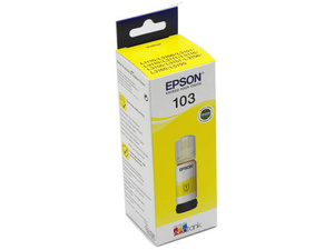 Oryginalny Tusz Epson 103 do Epson EcoTank 65ml Yellow do EPSON ECOTANK L3110 L3150 L3160