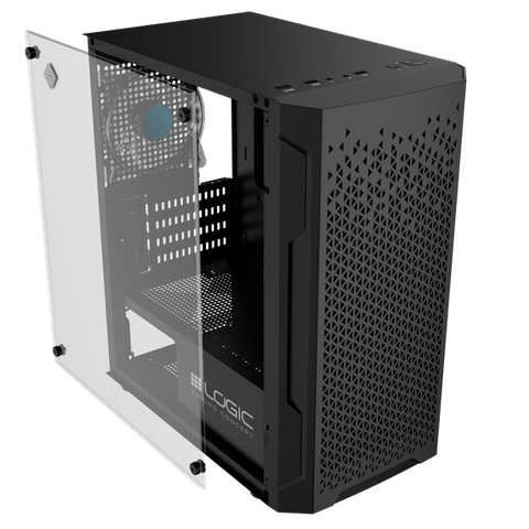 Nowy Komputer gamingowy Logic Aramis czarny ARGB MINI AMD Ryzen 5 4500 3,6 GHz / 16 GB / 480 SSD / Win 11 + Nvidia RTX 3050 [6GB]