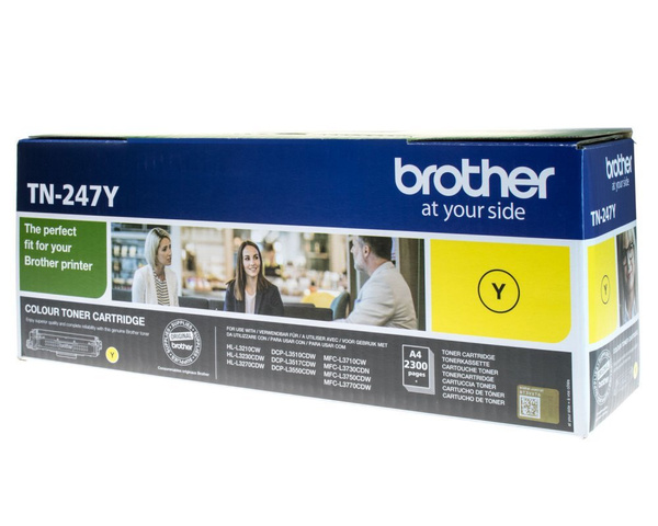 Oryginalny Toner TN-247Y do Brother 2.3k Yellow do Brother L3210cw/L3230/L3230cdw/L3270cdw/L3510cdw/L3210cw/L3550