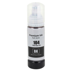 Tusz 104 70ml Black w butelce do EPSON ECOTANK ET-2710 ET-2715 ET-2720 ET-2820 ET-2821 ET-2825 DDPrint Nowy