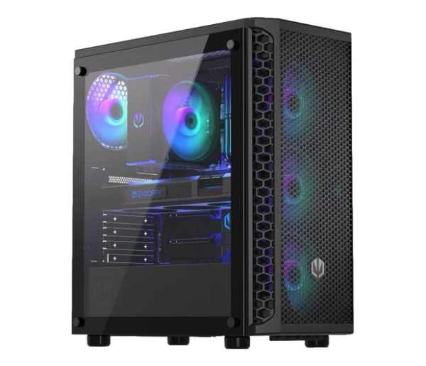 Nowy gamingowy Logic Aramis czarny ARGB MINI AMD Ryzen 5 4500 3,6 GHz / 16 GB / 480 SSD / Win 11 + Nvidia RTX 3050 [6GB]