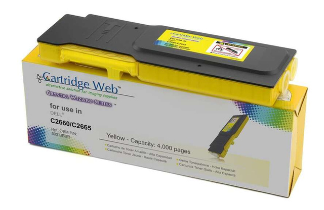 Zamiennik Dell 593-BBBR 4k Yellow toner marki Cartridge Web do Dell C2660dn C2665dnf