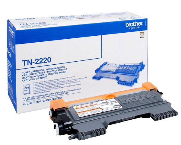 Oryginalny Toner TN-2220 do Brother 2.6k Black do Brother HL-2130/2135W/2240/2240D/2250DN/2270DW/ DCP-7055/7055W/7057/7057E/ 7060D/7065DN/7070DW/ MFC-7360N/7460DN/7860DW