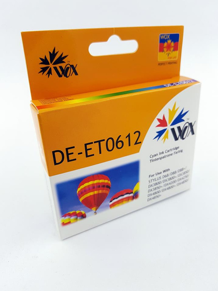 Zgodny EPSON T0612 C13T06124010 12ml Cyan tusz marki WOX do Epson D68 D88 DX3800 DX3850 DX4200 DX4250 DX4800