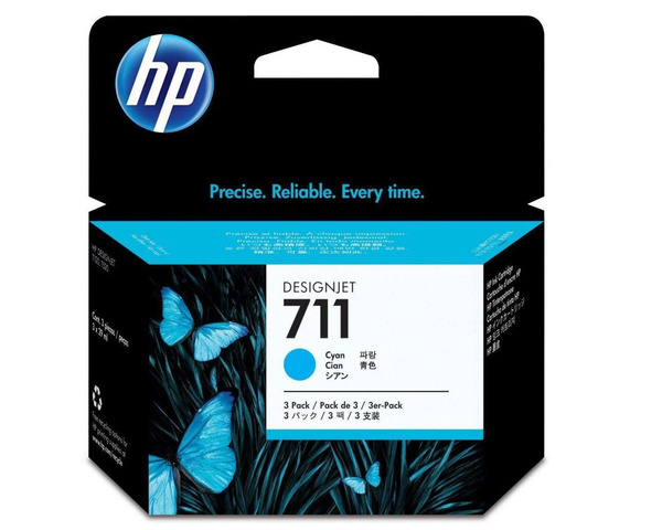 Oryginalny Zestaw Tuszy HP 711 C do HP 3x 29 ml Cyan 