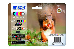 Oryginalny Tusz CMYK Epson 378XL + 478XL (T379D, C13T379D4010)