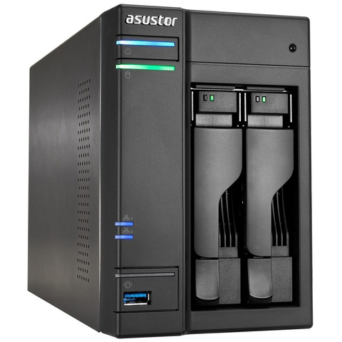 Serwer plików NAS Asustor AS6302T / 2GB RAM / 2x WD RED SA500