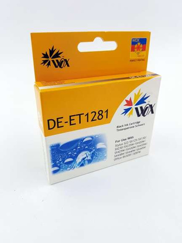 Zamiennik EPSON T1281 C13T12814010 16ml Black tusz marki WOX do BX305 S22 SX125 SX130 SX230 SX235 SX420