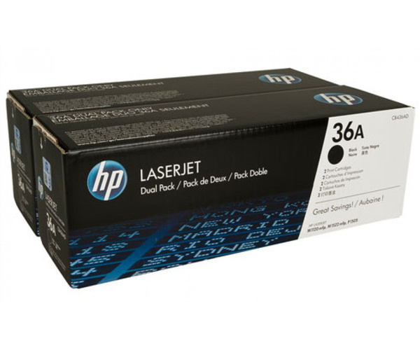 Oryginalny Toner HP 36AD CB436AD do HP 2x 2k Black Dwupak do HP LaserJet M1120MFP/M1120n/M1522n/M1522nf/P1505/P1505n