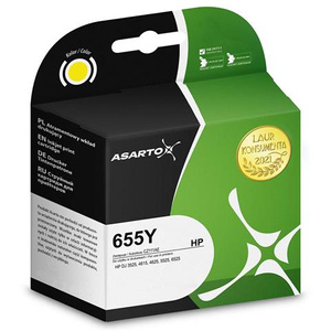 Zamiennik HP 655 YN | CZ112AE | 760 str. | yellow tusz marki Asarto do Deskjet Ink Advantage 3525 4615 4625 5525 6525