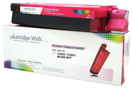 Zamiennik OKI 43865722 6k Magenta toner marki Cartridge Web do Oki C5850 C5950 MC560