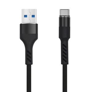 Maxlife kabel MXUC-01 USB - USB-C 1,0 m 2A czarny nylonowy