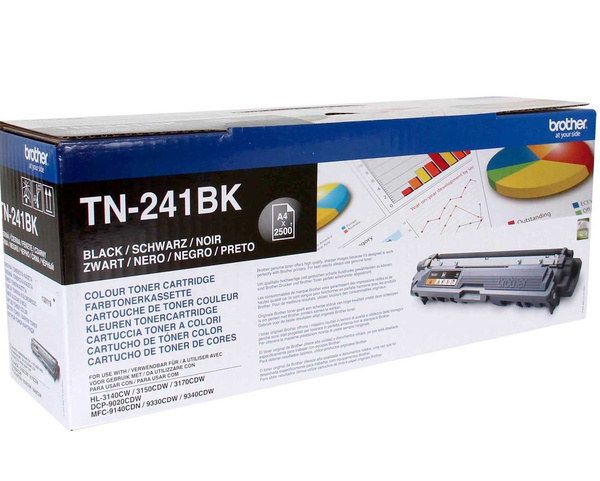 Oryginalny Toner TN-241BK do Brother 2.5k Black do Brother DCP-9015CDW/DCP-9020CDW/ HL-3140CW/HL-3150CDW/HL-3170CDW/ MFC-9140CDN/MFC-9340CDW