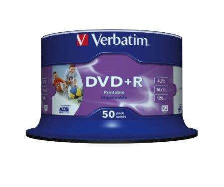 Verbatim DVD+R 16x 4,7GB 50p cake box