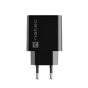 Ładowarka sieciowa Natec RIBERA 20W | 5-12V | 1.66-3A | 1 x USB Typu C PD | Czarna