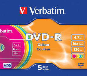 Verbatim DVD-R 16x 4,7GB 5p slim case