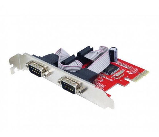 Poleasingowy kontroler 2 x COM (RS-232) Unitek Y-7504 / Moschip MCS9922CV / PCI-e x1 / wysoki profil