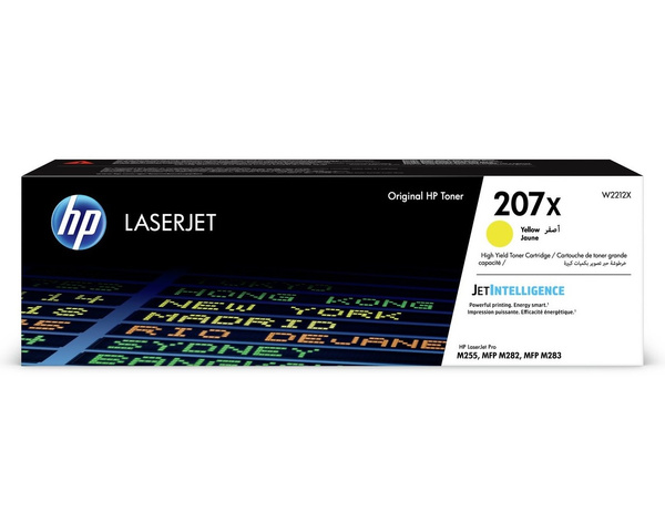 Oryginalny Toner HP 207X W2212X 2.4k Yellow do HP Color LaserJet Pro M255dw/M255nw/M282nw/M283cdw/M283fdn/M283fdw