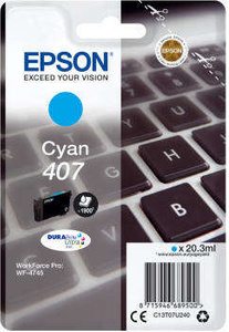 Oryginalny Tusz 407 do Epson 20.3 ml Cyan