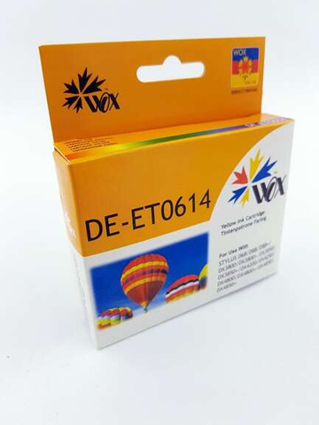 Zamiennik EPSON T0614 C13T06144010 12ml Yellow tusz marki WOX do Epson D68 D88 DX3800 DX3850 DX4200