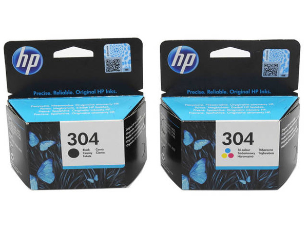 Zestaw Tuszy HP 304 N9K06AE+N9K05AE do HP DeskJet 4ml Black+ 2ml Color Oryginalny