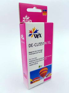 Zamiennik CANON CLI551M 16ml Magenta tusz marki WOX do IP7250 IP8750 IX6850 MG5650 MG5450 MG5550 MG5650 MG6350