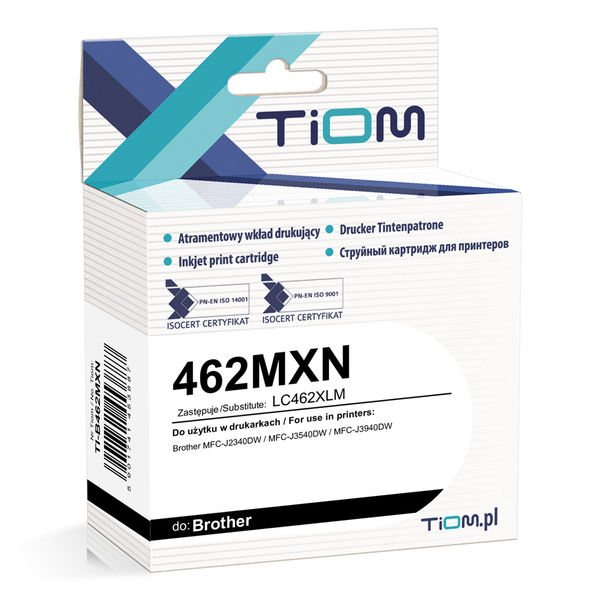 Tusz Tiom do Brother 462MXN | LC462XLM | 1500 str. | magenta do Brother MFC-J2340DW MFC-J3540DW MFC-J3940DW