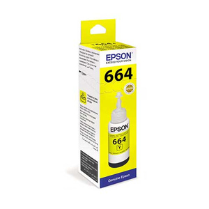 Oryginalny Tusz Epson T6644 do Epson EcoTank 70 ml Yellow do Epson ET-2500/ET-2550/ET-2600/ ET-2650/ ET-3600/ET-4500/ET-4550/ ET-14000/ ITS L3050/ITS L3060/ITS L3070/ L100/L110/L210/L300/L310/ L350/L355/L365/L382/L386/ L550/L565/ L655/L1300