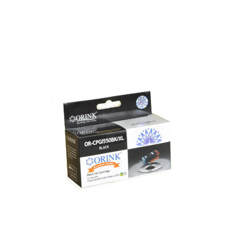 Zgodny z Canon PGI550XL BK 23ml Black tusz marki Orink do Canon iP7250/iP8750/iX6850/MG5450/ MG5550/MG5650/MG6350/MG6450/ MG6650/MG7150/MG7550/ MX725/ MX925