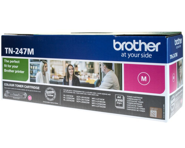 Oryginalny Toner TN-247M do Brother 2.3k Magenta do Brother L3210cw/L3230/L3230cdw/L3270cdw/L3510cdw/L3210cw/L3550