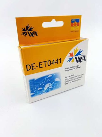 Zamiennik EPSON T0441 C13T04414010 19ml Black tusz marki WOX do Epson C64 C66 C84 C86 CX3600 CX3650 CX6400 CX6600