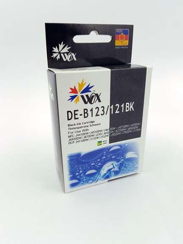 Zamiennik Brother LC123Bk 22ml Black tusz marki WOX do DCP-J132W DCP-J152W DCP-J552DW DCP-J752DW