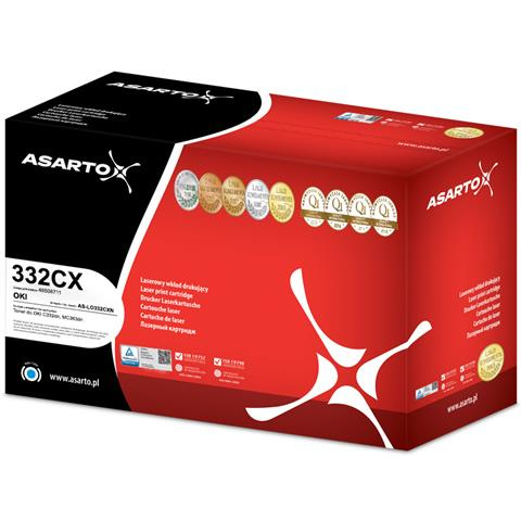 Zgodny Toner Asarto AS-LO332CXN zamiennik Oki 332CX | 46508711 | 3k | cyan