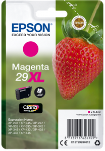 Oryginalny Tusz 29XL do Epson 6.4 ml Magenta do Epson XP-235/XP-245/XP-247/ XP-255/XP-257/XP-332/XP-335/ XP-342/XP-345/XP-352/XP-355/ XP-432/XP-435/XP-442/ XP-445/XP-452/XP-455