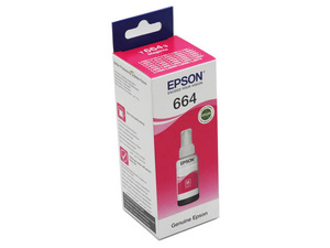 Oryginalny Tusz Epson T6643 do Epson EcoTank 70 ml Magenta do Epson ET-2500/ET-2550/ET-2600/ ET-2650/ ET-3600/ET-4500/ET-4550/ ET-14000/ ITS L3050/ITS L3060/ITS L3070/ L100/L110/L210/L300/L310/ L350/L355/L365/L382/L386/ L550/L565/ L655/L1300