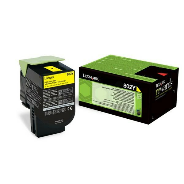 Lexmark Toner 802Y 80C20Y0 Yellow 1K