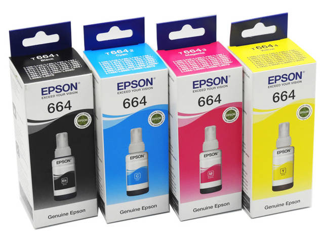 Zestaw Tusz Epson T664 do Epson EcoTank 4x70ml CMYK Oryginalny 