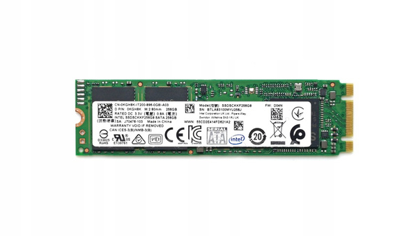 Dysk SSD / Intel SSDSCKKF256G8 / 256 GB / M.2 SATA