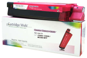 Zamiennik OKI 43865722 6k Magenta toner marki Cartridge Web do Oki C5850 C5950 MC560