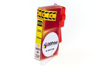 Zgodny Tusz HP 655XL 15ml Yellow marki DDPrint do HP Deskjet 3525/4615/4625/5525/6525