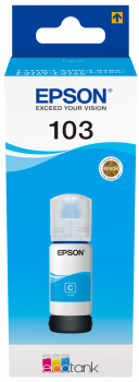 Oryginalny Tusz Epson 103 Cyan 65ml do Epson EcoTank L3110/L3111/L3150/ L3151/L3156/L1110/ L1250/L3251/L3250/ L3160/L3210/L3211/ L3266/L3230/L3231