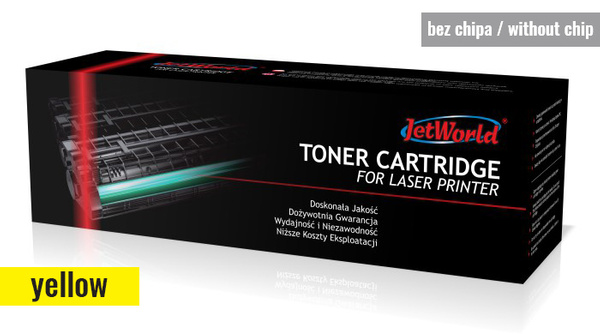 Zamiennik HP 415A W2032A 2.1k Yellow bez chipu toner marki JetWorld do HP Color LaserJet Pro M454dn M454dw M454fw M454nw M479dn M479dw M479fdn M479fdw M479fnw E45028dn E47528f M455dn M480f