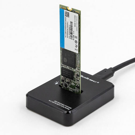 Stacja dokująca Qoltec 50313 do dysków SSD M.2/SATA/NGFF PCIE/NVMe, USB 3.1