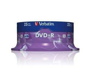 Verbatim DVD+R 16x 4,7GB 25p cake box