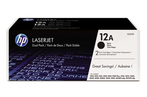 Oryginalny toner HP 12A Q2612AD (2x2K) czarny - dwupak do HP LaserJet 1010/1012 1015/1018 1020/1022 1022n/3015 3020/3030 3050/3052 3055/M1005 M1319